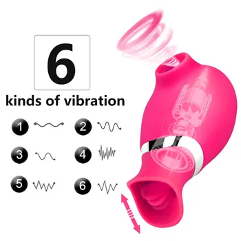 6 Hitrosti Sesanja Vibrator za G-spot Klitoris Stimulator Nastavek Bedak Sex Igrače za Ženske Vaginalne Muco Blowjob, Igrače za Odrasle