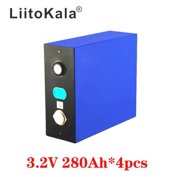4PCS LiitoKala 3.2 V 280Ah lifepo4 baterije DIY 12V 280AH akumulatorske baterije za E-skuter RV Sončne Energije sistema za shranjevanje