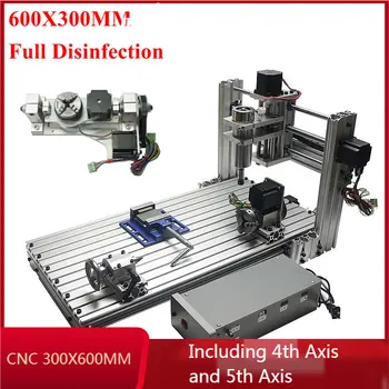5 osni CNC rezkalni stroj DIY CNC graviranje stroj Mini CNC usmerjevalnik 300*600 mm delovnega področja