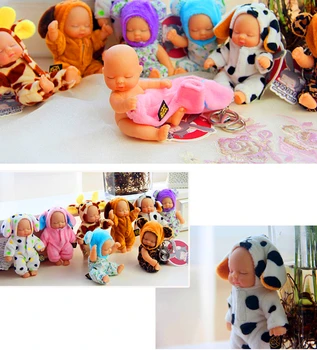Lutke otroka plišastih Bjd bebe lutka prerojeni Keychain igrača za otroke, dekleta Božično darilo pvc otroci, rojeni otroška igrača Sklepov se lahko premikate