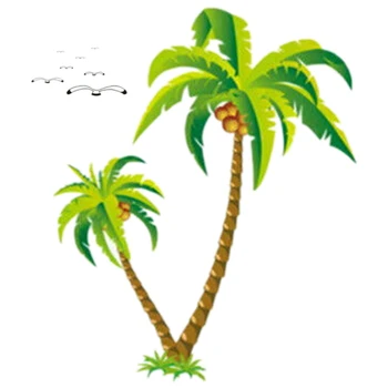 Coconut Palme Nalepke Tropski Plaži Vinilna Dnevna Soba Robu Nalepke