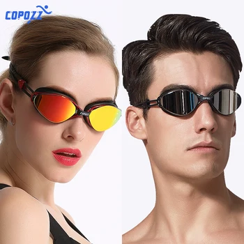 Povsem Novo Strokovno Plavalna Očala Anti-Fog UV Nastavljiv Plating Moški Ženske Nepremočljiva Silikona Plavati Očala za Odrasle Očala