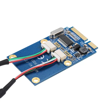 Mini PCI-E Dual USB Adapter MINI Converter Sim Adapter PCIe za 2 Vrata USB2.0 Pretvornik Kartico Širitev Kartico
