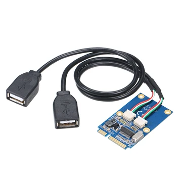 Mini PCI-E Dual USB Adapter MINI Converter Sim Adapter PCIe za 2 Vrata USB2.0 Pretvornik Kartico Širitev Kartico