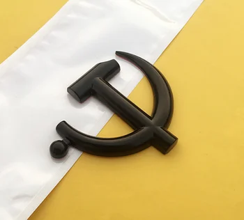 Črni 3D Kovinski Komunist Stranka od Porcelanski CPC Avto Emblemi Značko Nalepke Nalepka