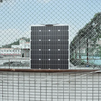 Prilagodljiv solarni panel 18 voltov 100 watt Črna bela modra sončne celice za polnjenje domov kit 12 voltov baterija za dom prostem kampiranje