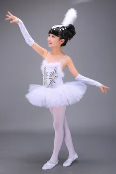 Strokovno White Swan Lake Balet Tutu Kostum Za Dekleta, Otroci Balerina Obleko Otroci Balet Obleko Dancewear Plesno Obleko Za Dekle