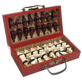 Vrh Cheristmas Darila Tradicionalnih Šah Igre Vintage Dekor Obrti Antični Kitajski Šah Figurice Set Mini Prepih