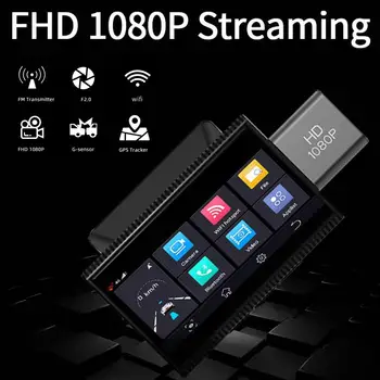 4G Verhicle Dash Cam Android 8.1 Avto DVR GPS, FM, WIFI, Bluetooth, Dual Cam FHD 1080P Samodejna Vožnja Avtomobila Video Kamera, Diktafon
