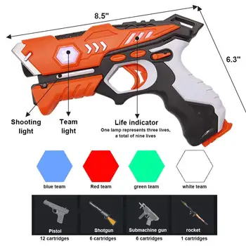 XZYIXYS igračo pištolo v primerjavi strelnih svetlobe-2guns