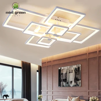 Novi modeli Sodobne LED Stropna svetilka Za dnevno Sobo, Spalnica, Jedilnica z Oddaljenim Zatemniti lučka Napeljave