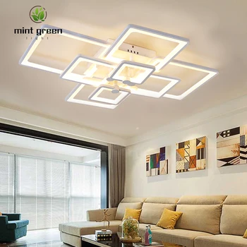Novi modeli Sodobne LED Stropna svetilka Za dnevno Sobo, Spalnica, Jedilnica z Oddaljenim Zatemniti lučka Napeljave
