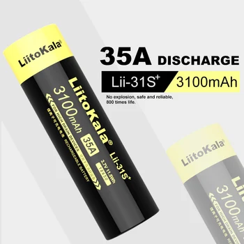 10PCS LiitoKala Lii-31S 18650 3,7 V 3100mA litij-ionska 35A moč baterije se uporabljajo v elektronskih cigaret.