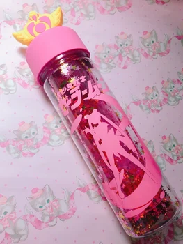 NOVO Sailor Moon Kristalno Roza Steklenico Vode Star Locket Mešalniku Potovanja Pokal Vrč Palico Palica Usagi Tsukino Vedrino Cosplay Prop Darilo