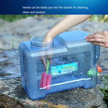 Zunanji Vode Vedro Čiste Prenosne Rezervoar za Vodo Posoda s Pipo za Pitno Tabor Kuhanje Piknik BBQ 12L Zmogljivosti Rezervoar za Vodo