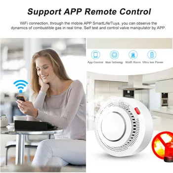 WiFi Tuya Smart Dima Detektor Alarm, Protipožarna Zaščita Dima Detektor Smokehouse Kombinacija Požarni Alarm Home Security System Hot