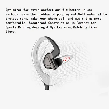 Brezžični Športne Slušalke TWS Bluetooth 5.0 Slušalke Ear Kavljem Teče šumov Stereo Čepkov Z MIC IPX4 Nepremočljiva