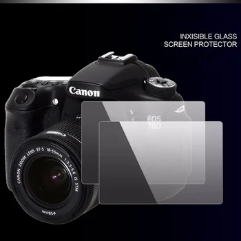 2PCS Original 9H Fotoaparat Kaljeno Steklo LCD Screen Protector Za Canon EOS M 60D 600D M3, M6 M5 M10 6D 750D Fotoaparat Zaščitnik Film