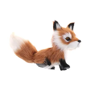Luštna Majhna Simulacije Fox Igrač, Plišastih Mini Čepe Fox, Model Doma Dekoracijo Poročno Darilo Za Rojstni Dan, Polnjene Plišastih Živali Lutka