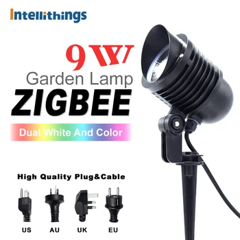 Intellithings Zigbee Smart LED Vrt Svetlobo na Prostem 9W AC100~240V LED Delo Z Samrtthings Glasovni Nadzor Z Alexa