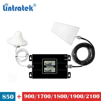 Lintratek Dual Band UMTS CDMA 3G 850 1800 4G 1700 1900 Signal Booster 2100mhz Mobilni Telefon 850mhz, Repeater Ojačevalnik Nastavite LCD-s7