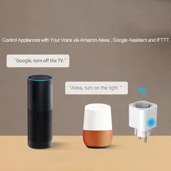 Wifi Smart Vtičnico EU Plug eWeLink z Alexa Google Domov Mini IFTTT Pametni Dom Smart Priključite Pametni Dom Wifi Brezžični Vtičnico