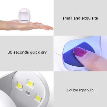 Mini Prenosni LED UV Lak za Lase Lučka jajčaste En Lak, Gel, lak za Lase Pralni 3W @ME88