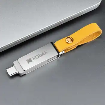 KODAK USB3.0 Tip-C 2 V 1 Bliskovni Pogon Pendrive ključ USB za Visoke Hitrosti Disk 32GB 64GB 128GB Zunanji pomnilnik Telefona in Tabličnega RAČUNALNIKA
