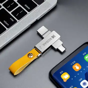 KODAK USB3.0 Tip-C 2 V 1 Bliskovni Pogon Pendrive ključ USB za Visoke Hitrosti Disk 32GB 64GB 128GB Zunanji pomnilnik Telefona in Tabličnega RAČUNALNIKA