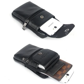 Za Oukitel C17 pasu vrečko Moških Pravega Usnja Primeru mobilni Telefon Torbica Multi-funkcijo vrečke za Oukitel C12 C13 C15 Pro+ Vrečke