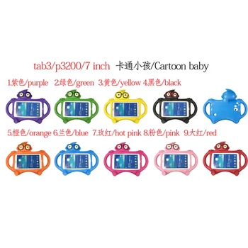 Lepe Risanke Otrok Oblike Silikona Tablet PC Primerih Za Samsung Galaxy Tab3 Lite P3200/T110/T111/T210 7
