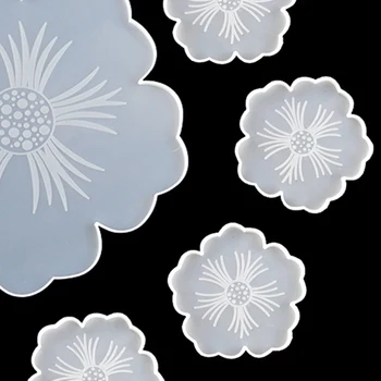 Cvetje Čaj Pladenj Silikonsko Plesni Ročno Železnica Obrti DIY Umetnosti Epoksi Smolo, Livarski Kalupi Sadje Jed Pladenj