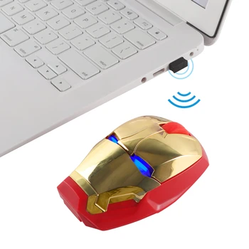 Brezžični Iron Man Miška Ergonomske 2.4 G Prenosni Mause Mobilni Računalnik, Kliknite Optične Miške USB Sprejemnik za Prenosni RAČUNALNIK Mac Book