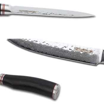 YOUSUNLONG Pripomoček Nož 5 palčni Japonski 67 Plasti VG-10 Glasno Damask Jekla z Naravnimi Ebony Ročaj