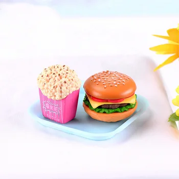 Simulacija Hamburg Številke Food Prigrizke Miniaturne Figurice Pretvarjamo, igrajo Kuhinja Igrača, Lutka Hiša DIY Dodatki darilo Baby Darilo