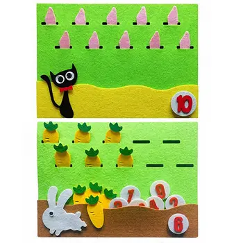 1Pcs Cartoon Živali Digitalni Seznanjanje Igro Math Igrače Otrok, Zgodnje Učenje Izobraževalni Non-woven Počutil Materiala DIY Igrače za Otroke