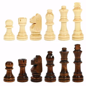 34 cm/39 cm Velike Lesene Zložljive Magnetni Šah, družabne Igre Potovanje Puzzle Šahovnici Igra za Odrasle Dama & Chess Set Darilo