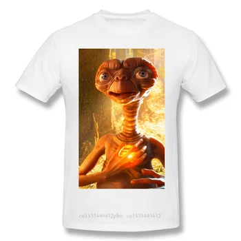 ET Black T Shirt E T Dodatno Kopenskih Elliott Sci-Fi Družinski Film Men T-Shirt Tees Čisto Prevelik Kratek Rokav
