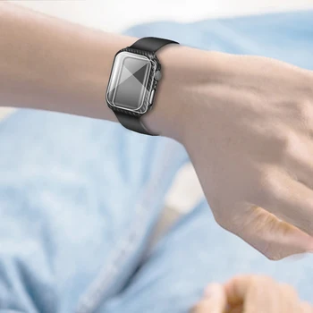 Cover Za Apple Watch Primeru 5 4 3 44 mm 40 mm iwatch 42mm 38 mm &steklo Zaščitno Odbijača Ogljikovih watch Dodatki