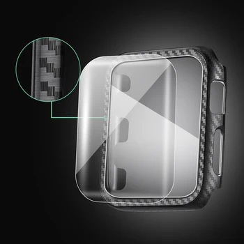 Cover Za Apple Watch Primeru 5 4 3 44 mm 40 mm iwatch 42mm 38 mm &steklo Zaščitno Odbijača Ogljikovih watch Dodatki