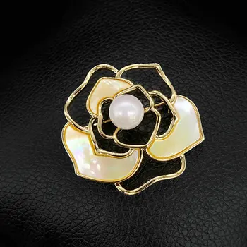 SINZRY nov prihod ustvarjalni modni nakit simulirani pearl cvet naravnih lupini bo ustrezala broške za ženske