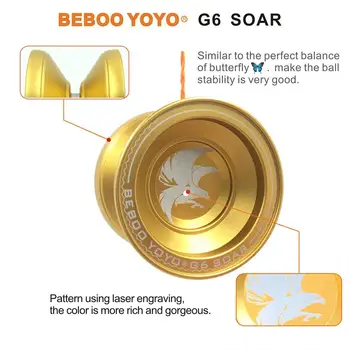 Novo Zlato Strokovno Zlitine Yo-Yo Igrače Visoke Hitrosti Ležaji Posebnih Rekvizitov, Z Rokavicami Kabel Yo-Yo Darilo Igrače Za Otroke