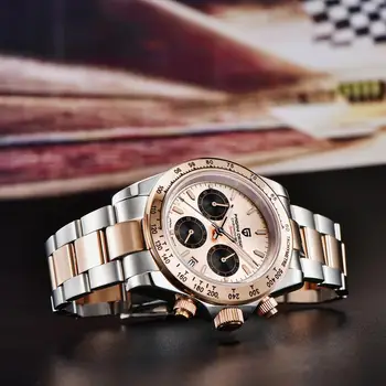 PAGANI DESIGN Luksuzni quartz moške ure top blagovne znamke samodejno moške ročne ure nepremočljiva 100M šport moški kronograf Japonska VK63