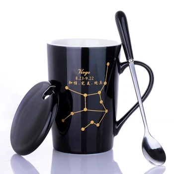 400 ml Ustvarjalne Constellation črnega Kosti skodelice,Kitajska Kave, mleka, Vrč,Keramični Čaj Skodelico Porcelana Skodelice Čaja Ljubimec Skodelico Kave Darilo