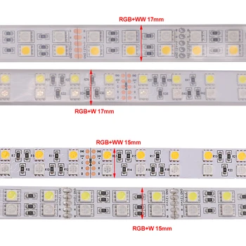 120LEDs/M Led Trak Svetlobe 5050 RGBW RGBWW DC24V DC12V Dvakrat Zapored RGB bela/topla Bela IP67 Nepremočljiva Doma Dekoracijo Trak