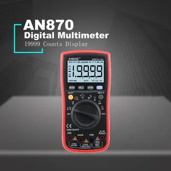 ANENG AN870 Digitalni Multimeter 19999 Šteje True RMS ACDC Voltmeter ohmmeter Kapacitivnost Frekvenca Temperatura Tranzistor Tester