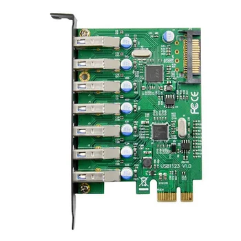 PCI-E USB 3.0 Super Visoke Hitrosti 7-Port Enhanced Host Širitev Sim Dual-Čip za Obdelavo Krmilnik