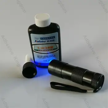 NOVIH 50 g kafuter K-300 UV lepilom in prenosni UV svetilka uv sušenja lepila Akril Prozorno plastično Akrilno lepilo