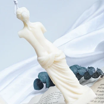 Umetnost Ženski Kip DIY Sveča Plesni Venera Mavca Portret Plesni Zlomljeno Roko Kiparstvo Silikonsko Plesni Dišavna Sveča, zaradi Česar Plesni