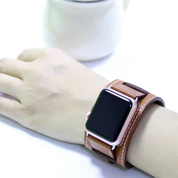 Za Apple Watch Band Resnično Hlačnice Usnje Apple Watch 6 5 4 3 2 1 Trak Pasu Zapestnica za iWatch 44/40/42/38 mm Pasu